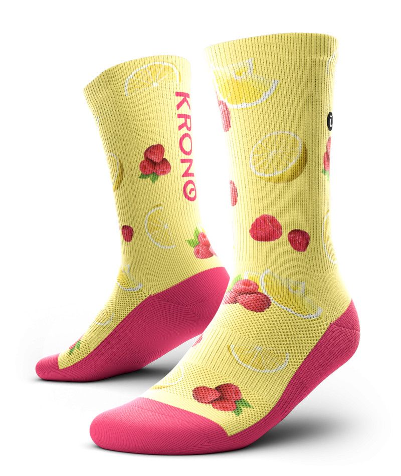 Bas Krono Framboise/Citron Jaune