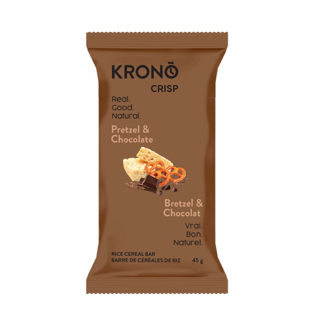 Carré énergétique au riz croustillant Krono Choco-Pretzel 45g