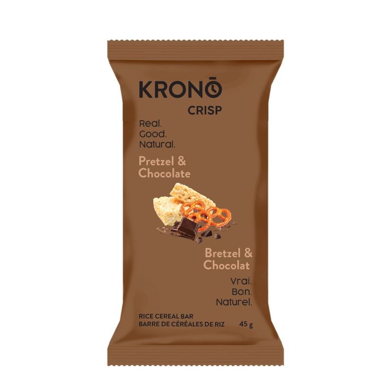 Carré énergétique au riz croustillant Krono Choco-Pretzel 45g