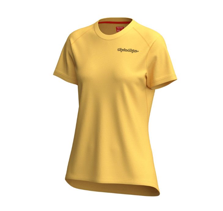 Maillot manches courtes Troy Lee Designs Lilium Pro Femme Mono Jaune Beurre