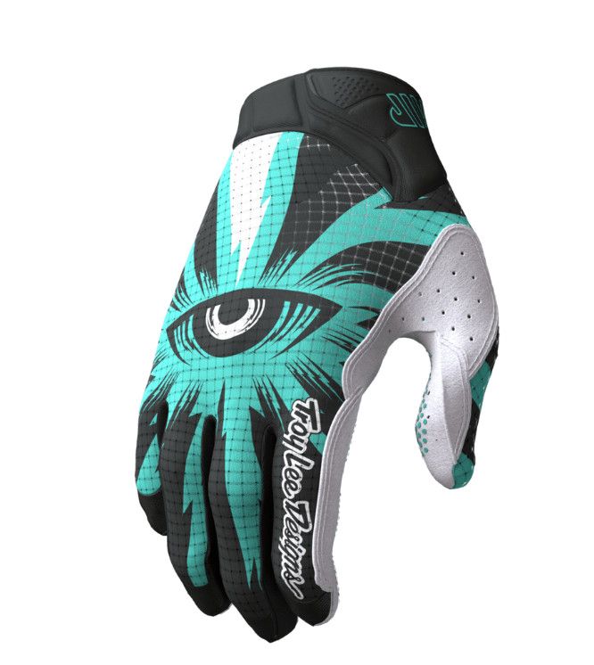 Gant long Troy Lee Designs Air Cyclops Carbone/Turquoise