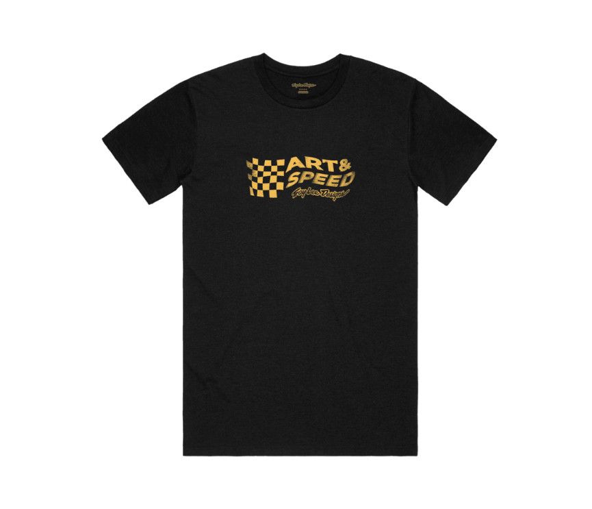 T-Shirt manches courtes Troy Lee Designs Finish Line Noir