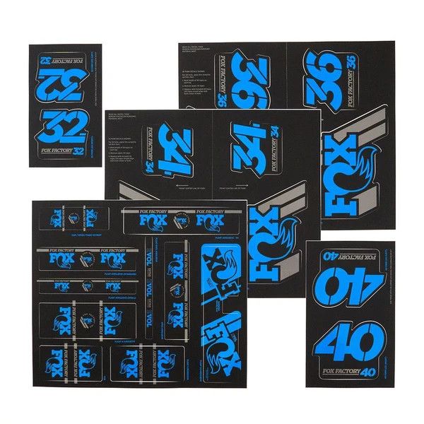 Kit d'autocollant Fox Heritage Fork and Shock Bleu