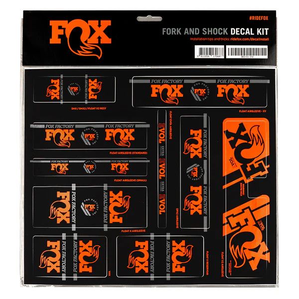 Kit d'autocollant Fox Heritage Fork and Shock Orange