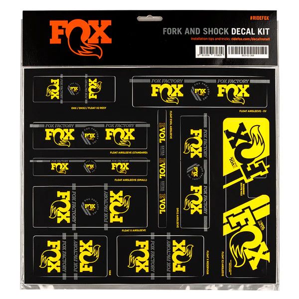 Kit d'autocollant Fox Heritage Fork and Shock Jaune