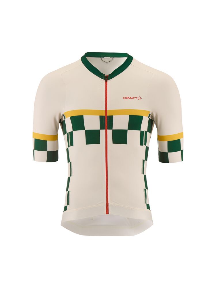 Maillot manches courtes Craft Endur Training Beige/Vert