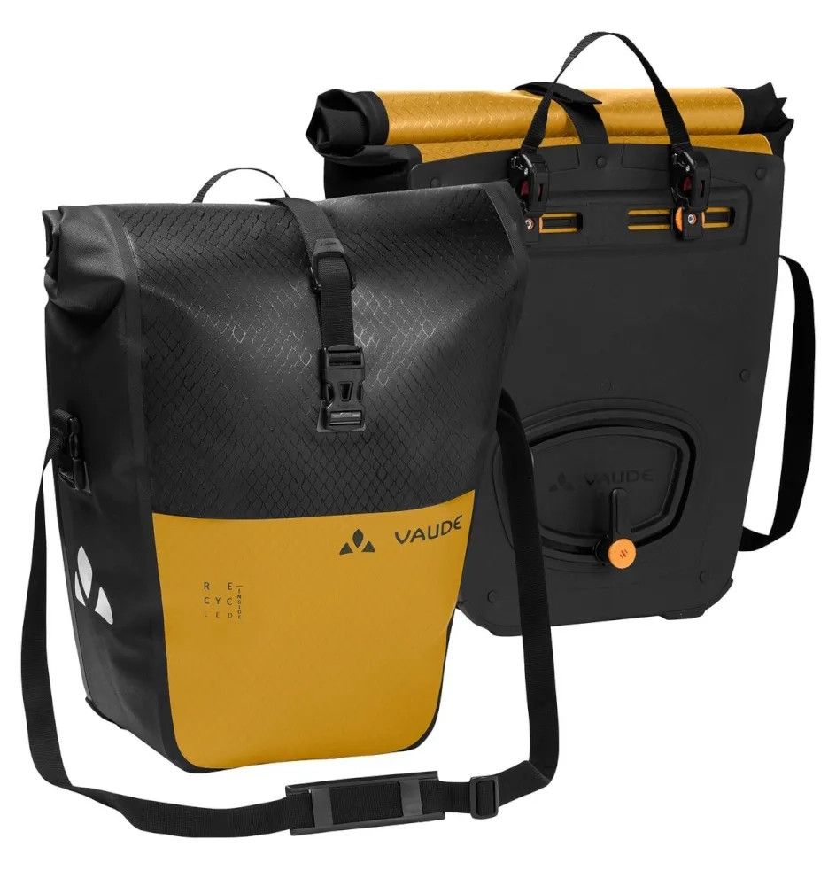 Sacoche arrière étanche Vaude Aqua Back Color 48 Jaune Brûlé (paire)