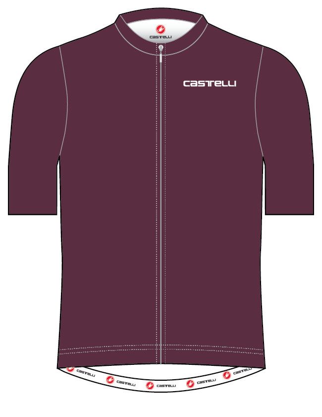 Castelli Terreni Men's Short-Sleeved Road Cycling Jersey (Bordeaux)