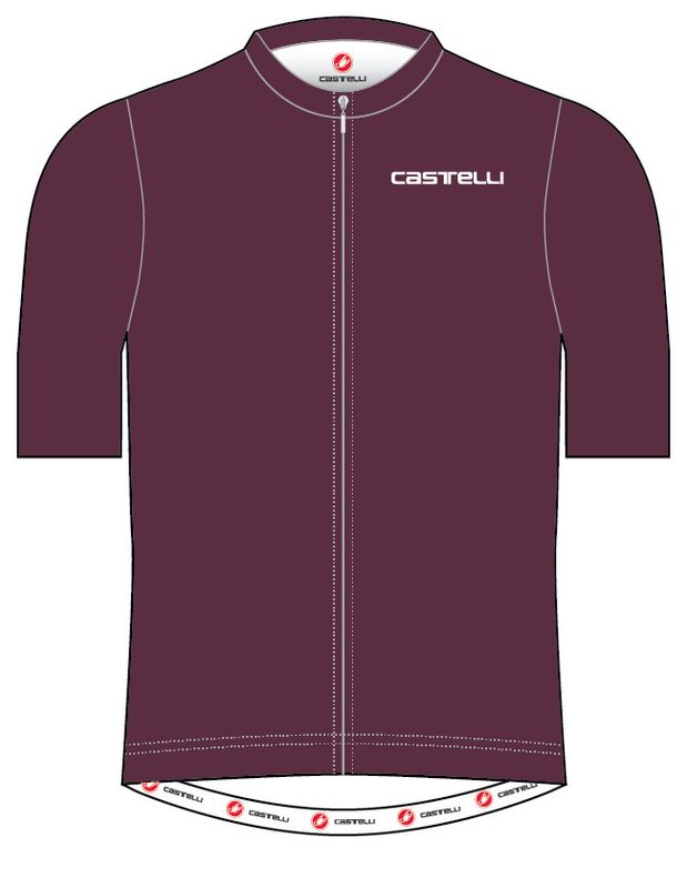 Castelli Terreni Men's Short-Sleeved Road Cycling Jersey (Bordeaux)