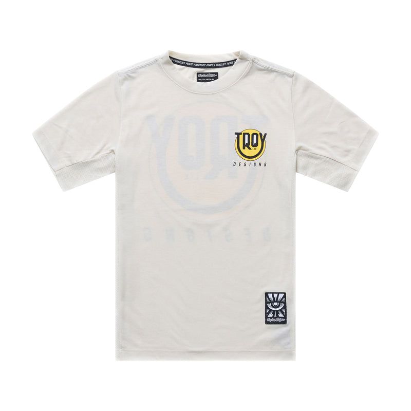 Troy Lee Designs Youth Skyline Ride SS Tee Happy (Pumice)