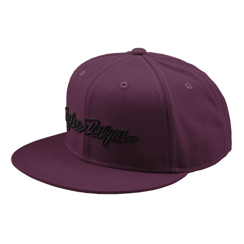 Troy Lee Designs Flat Bill Snapback Signature (Sangria)