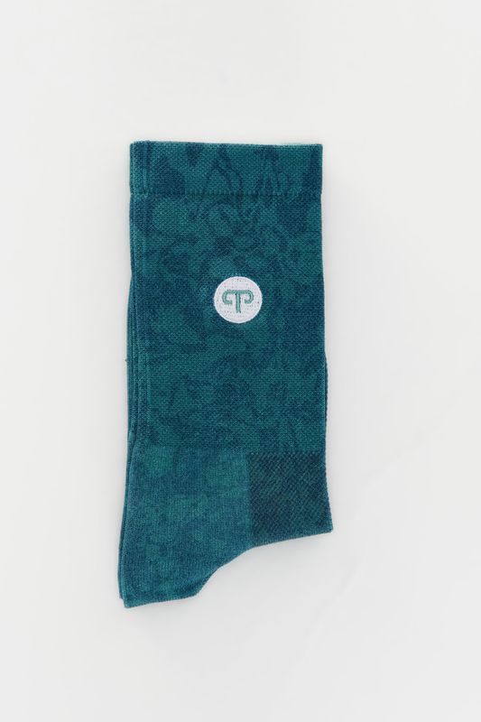 Peppermint Signature Socks Print (Seaweed)