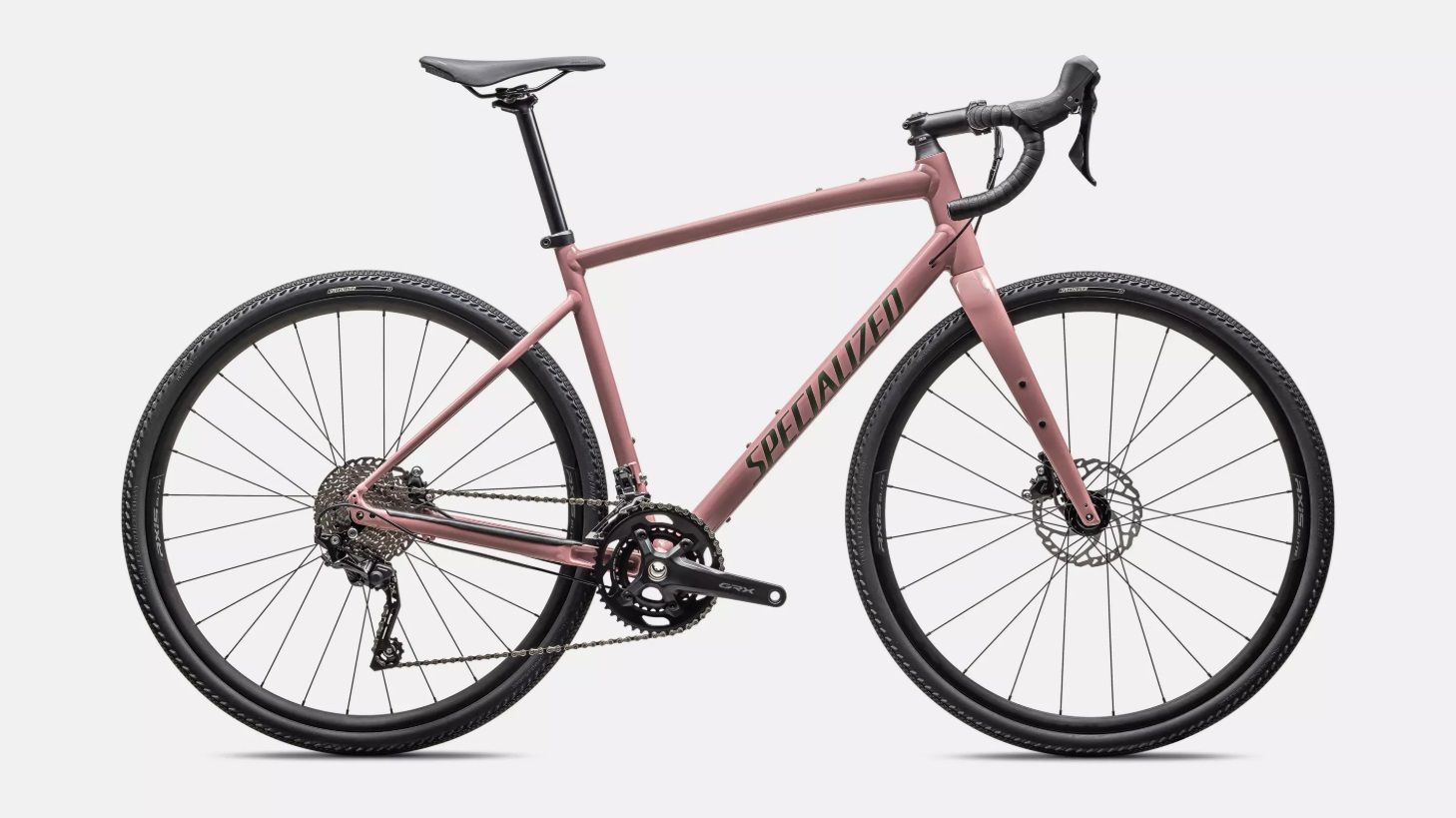 Vélo Specialized Diverge E5 Elite Rose brillant / Vert cyprès 56cm