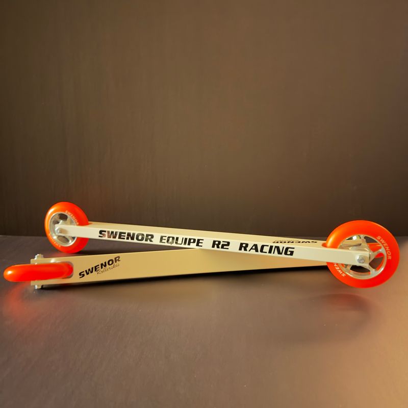 Swenor Skate Equipe R2 Aluminum Rollerskis (78A Orange Wheels)