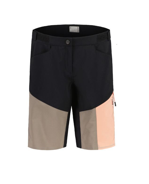 Short Maloja WakandaM Femme Noir/Beige/Corail