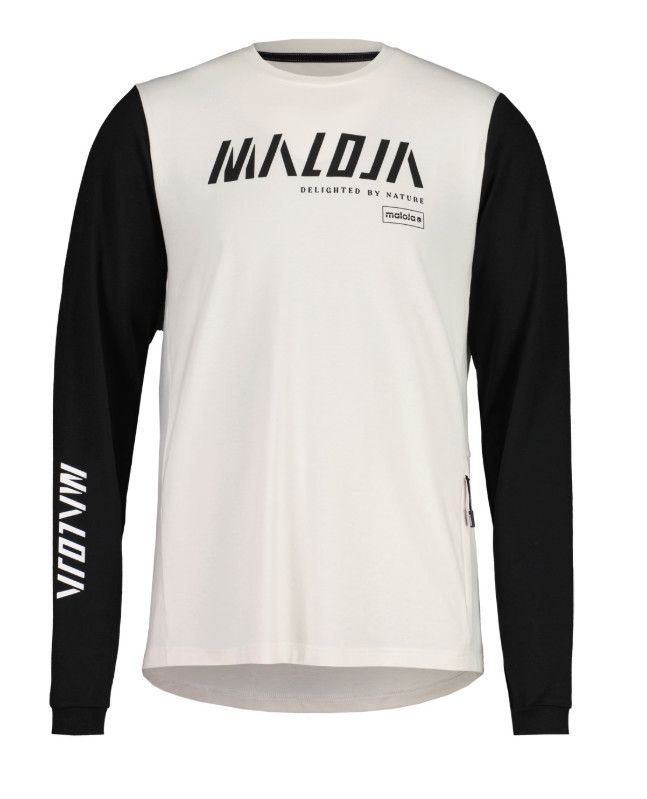 Maillot manches longues Maloja HaunoldM Blanc/Noir