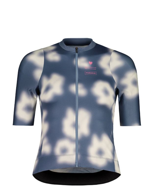 Maillot manches courtes Maloja VelikaM Femme Bleu Fleuri