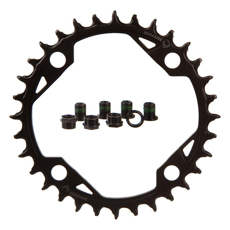 Plateau SRAM, T-Type Light eMTB, Dents: 32, Vitesses: 12, BCD: 104, Boulons: 4, Aluminium, Noir