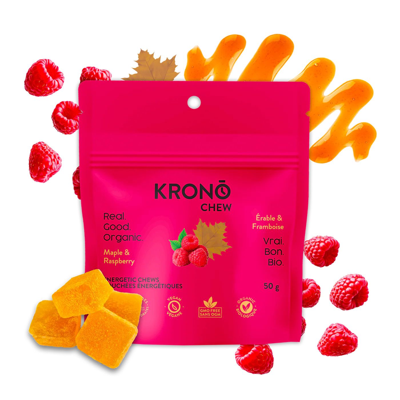 Krono Raspberry &amp; Maple Chews 50g