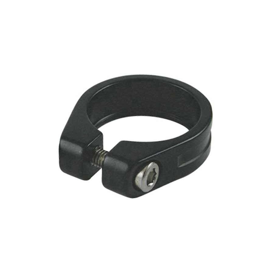 Collet de tige de selle en aluminium à vis integrée EVO, 31.8mm, Noir