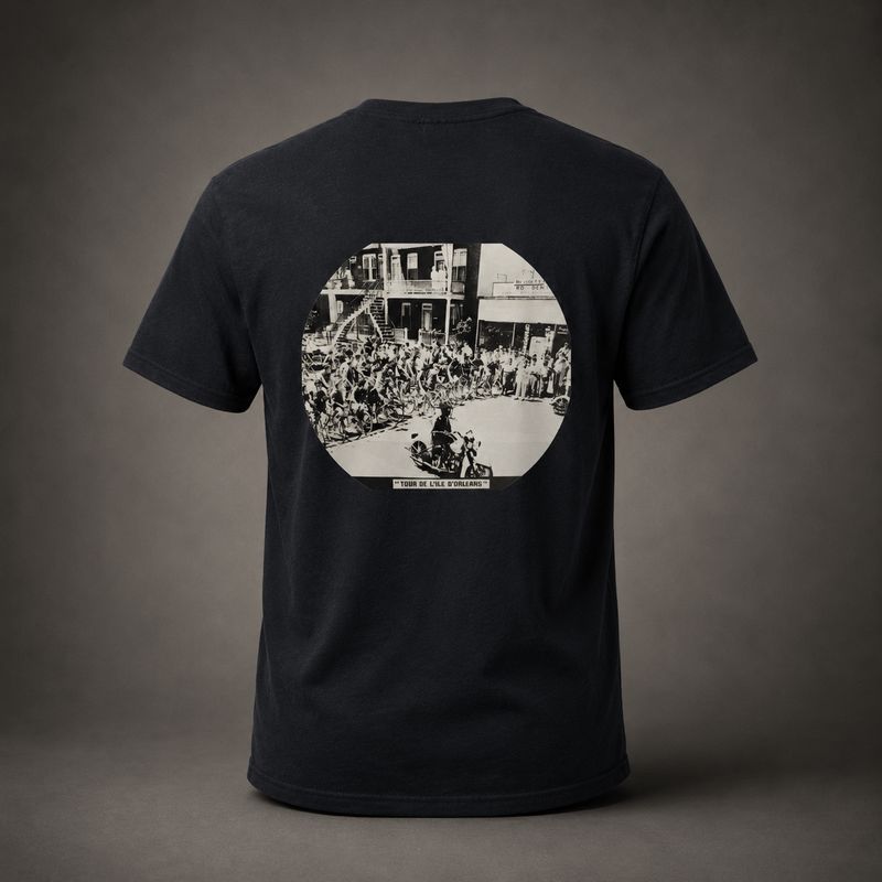 T-shirt manches courtes Demers ''Tour de l'île d'Orléans'' Unisex Noir