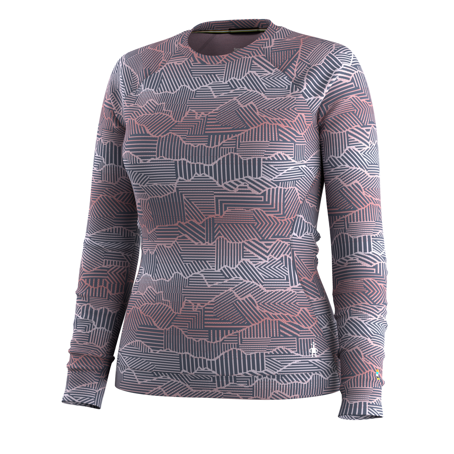 Smartwool Women's Classic Thermal Merino Base Layer Crew (Nightfall Linear Peaks)