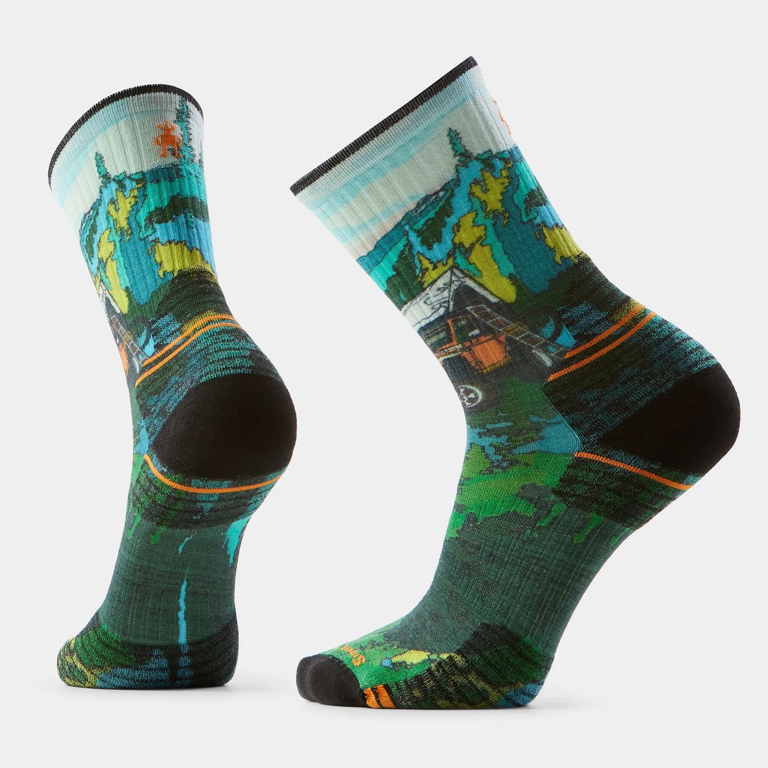 Bas Smartwool Hike Trail Trekker Imprimé Mousse D’Hiver