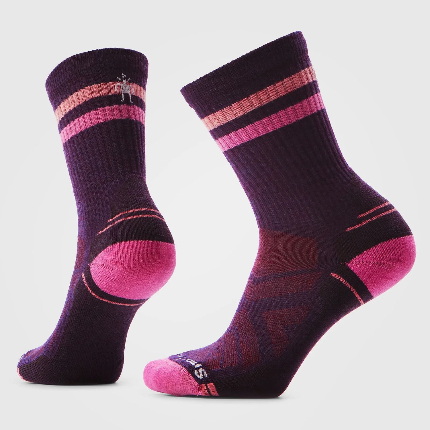 Bas Smartwool Hike Light Cushion Tube Femme Rayé Violet Iris