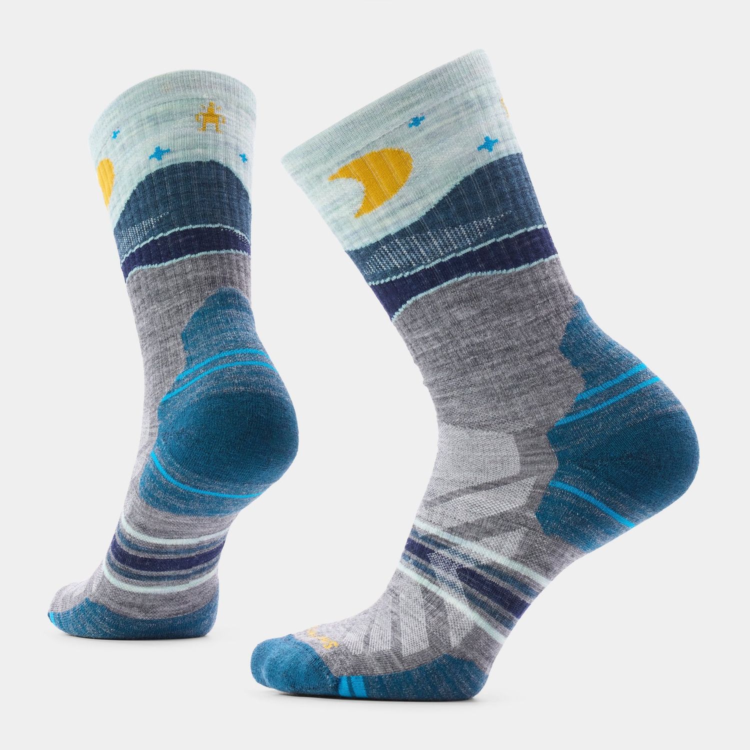 Bas Smartwool Hike Lunar Trek Femme Imprimé Gris