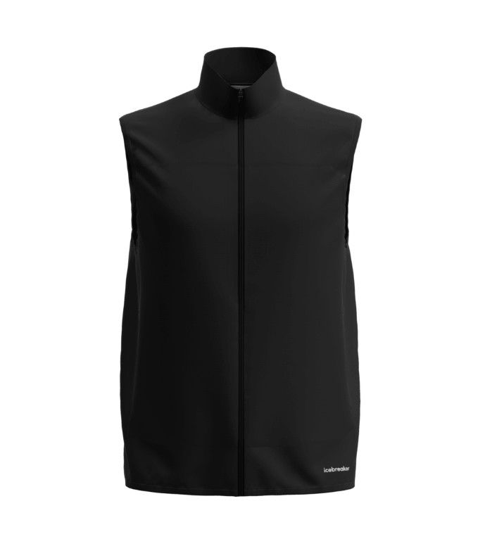 Veste sans manches Icebreaker 300 Realfleece™ Descender Merino Noir