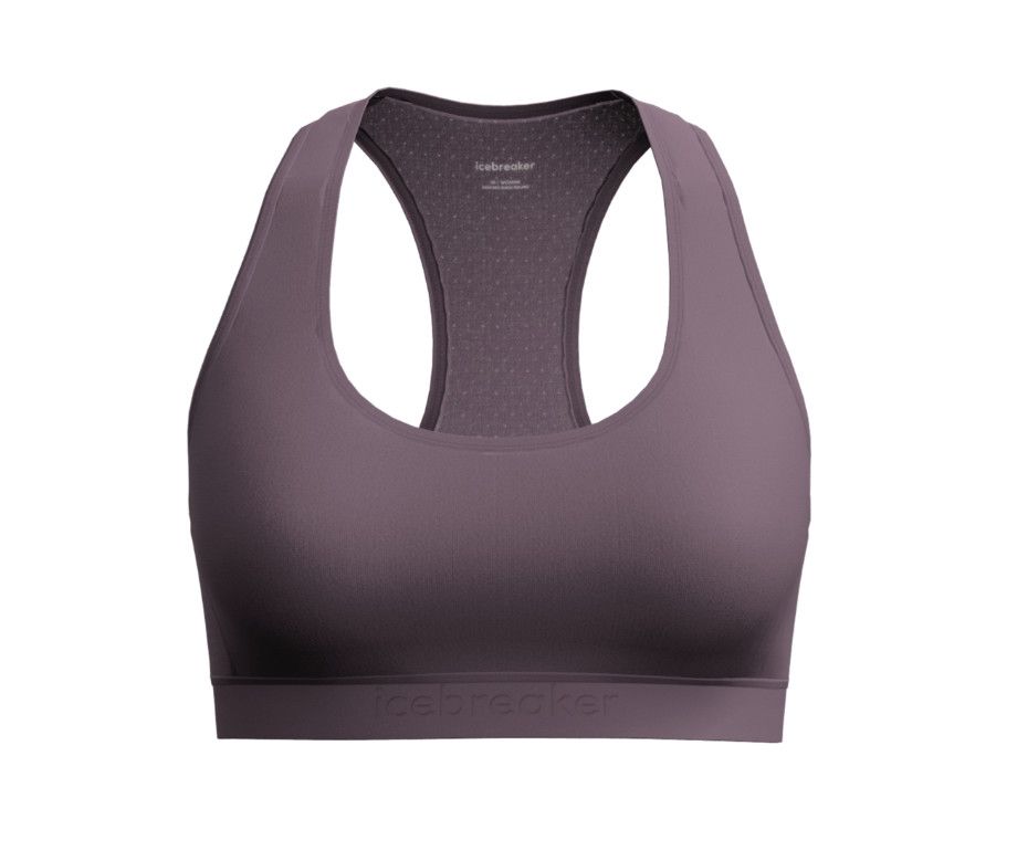 Brassière de sport Icebreaker 125 ZoneKnit™ Blend Merino Femme Prune