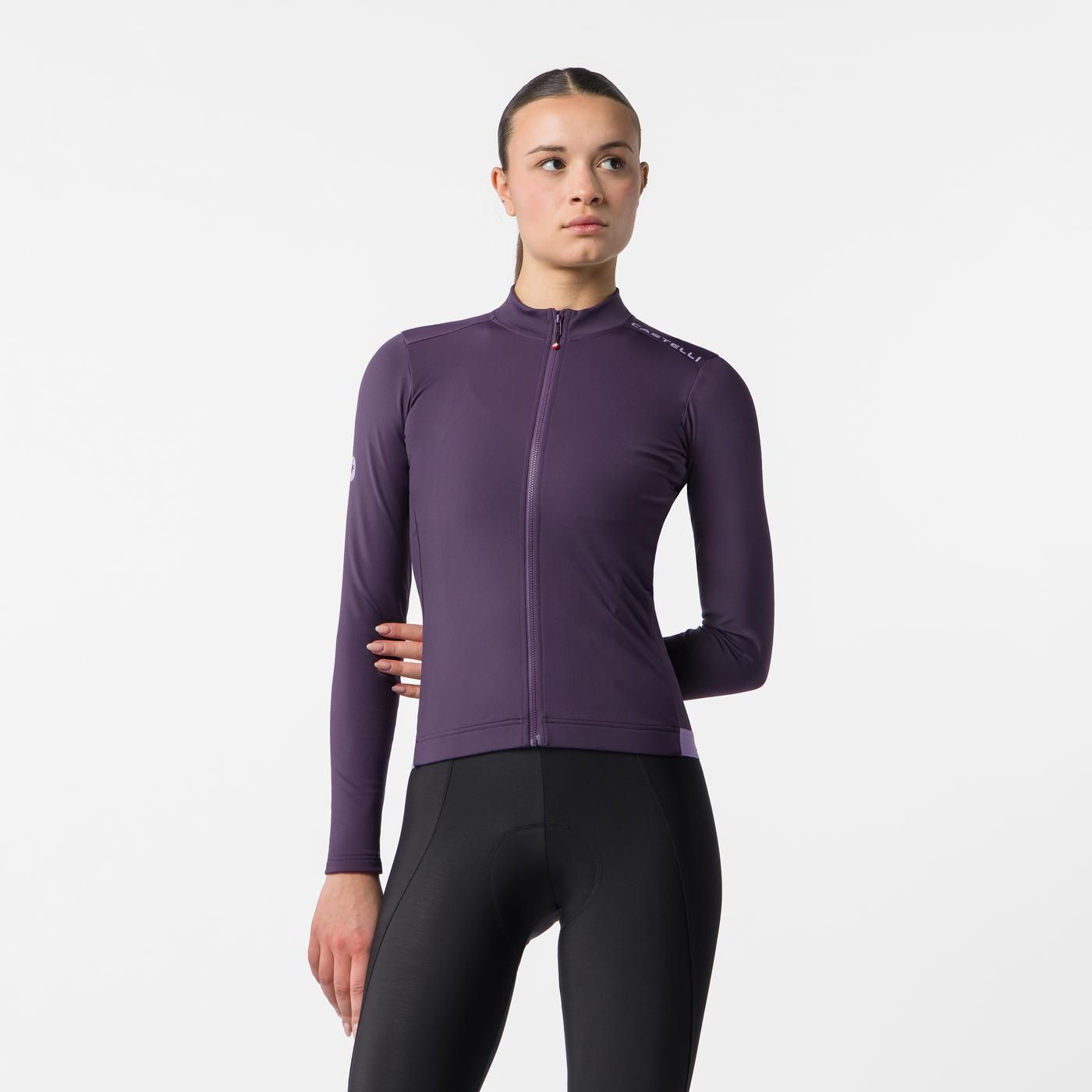 Maillot manches longues Castelli Espresso Thermal 2 Femme Violet Foncé