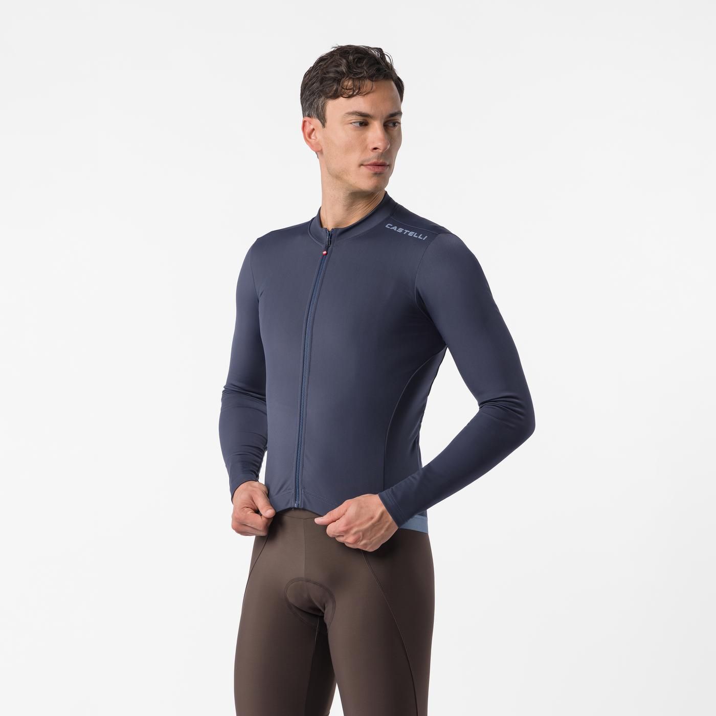 Maillot manches longues Castelli Espresso Thermal 2 Bleu Nuit