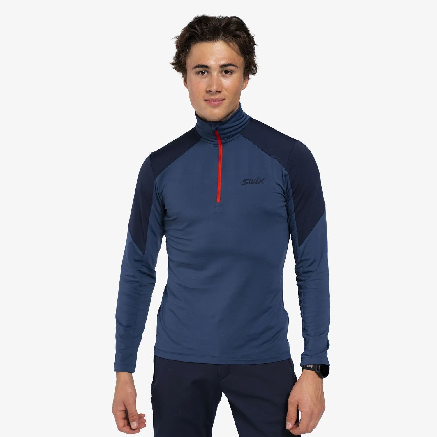 Chandail manches longues 1/2 Zip Swix Infinity Light Bleu Foncé