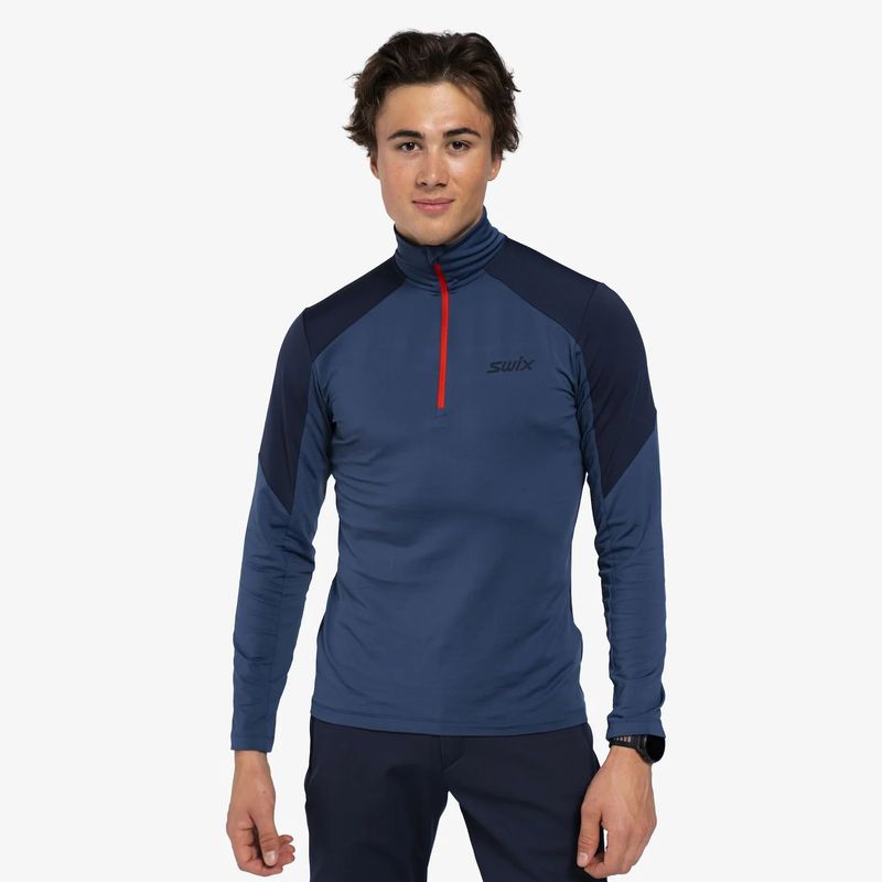 Chandail manches longues 1/2 Zip Swix Infinity Light Bleu Foncé
