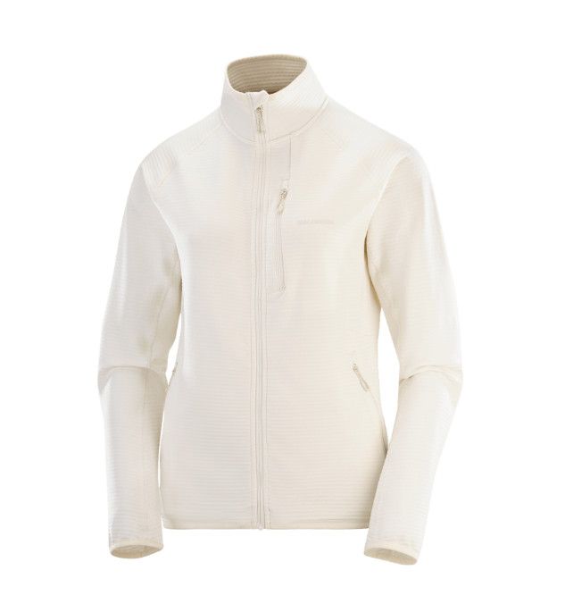 Chandail manches longues Salomon Sntial LightWarm Full Zip Femme Blanc