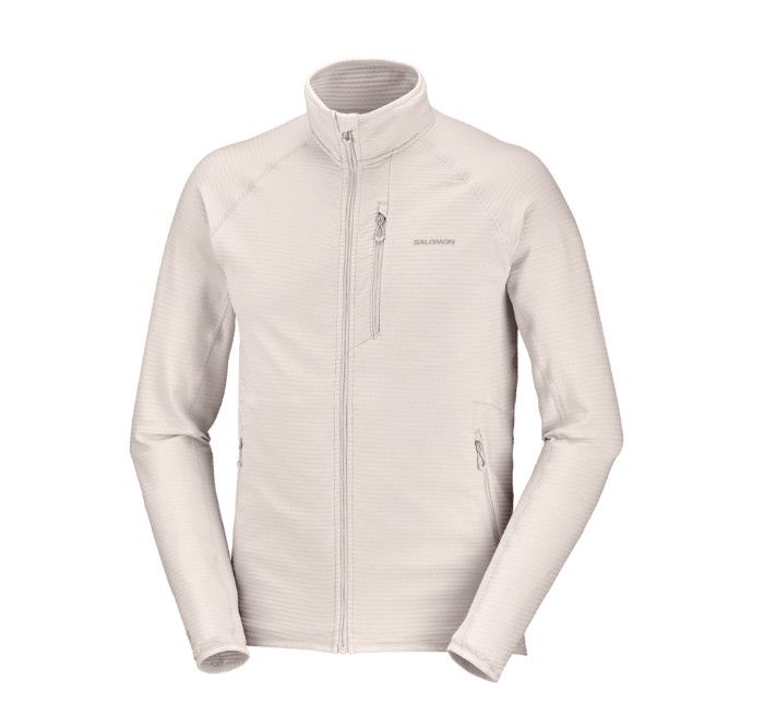 Chandail manches longues Salomon Sntial LightWarm Full Zip Nuage d'Argent