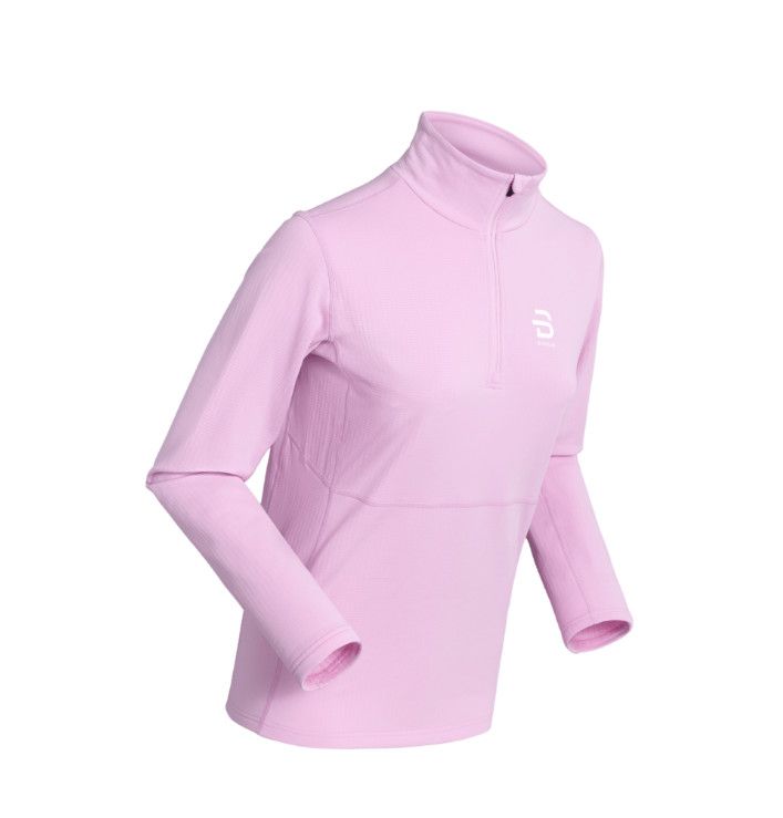 Chandail manches longues Bjorn Daehlie Pace Demi Zip Femme Rose Froid