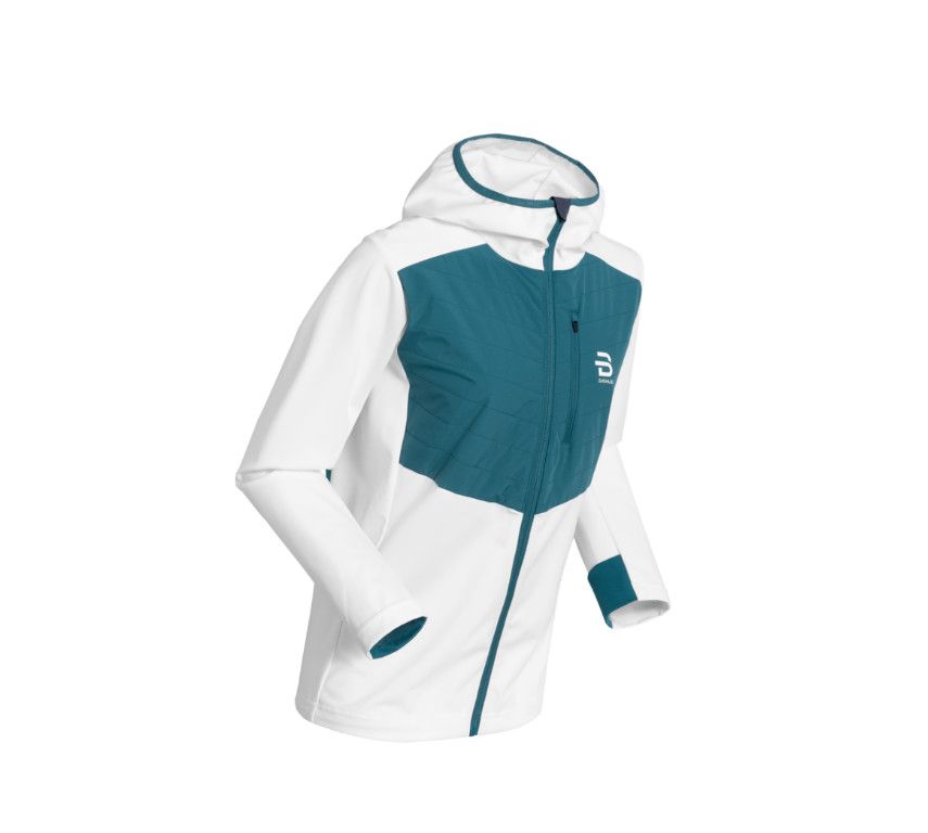Manteau à capuche Bjorn Daehlie Power Femme Blanc/Turquoise