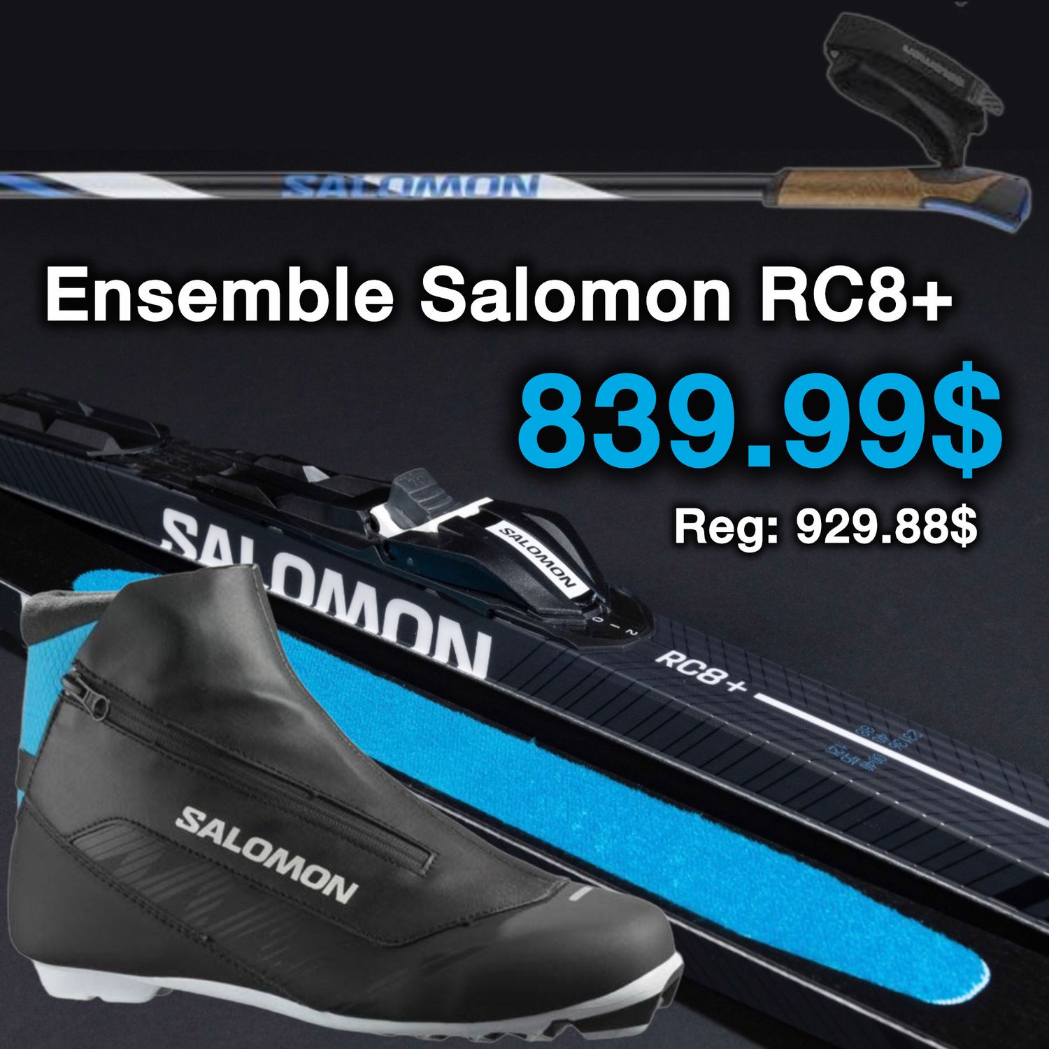 Salomon RC8+ Classic Ski Package