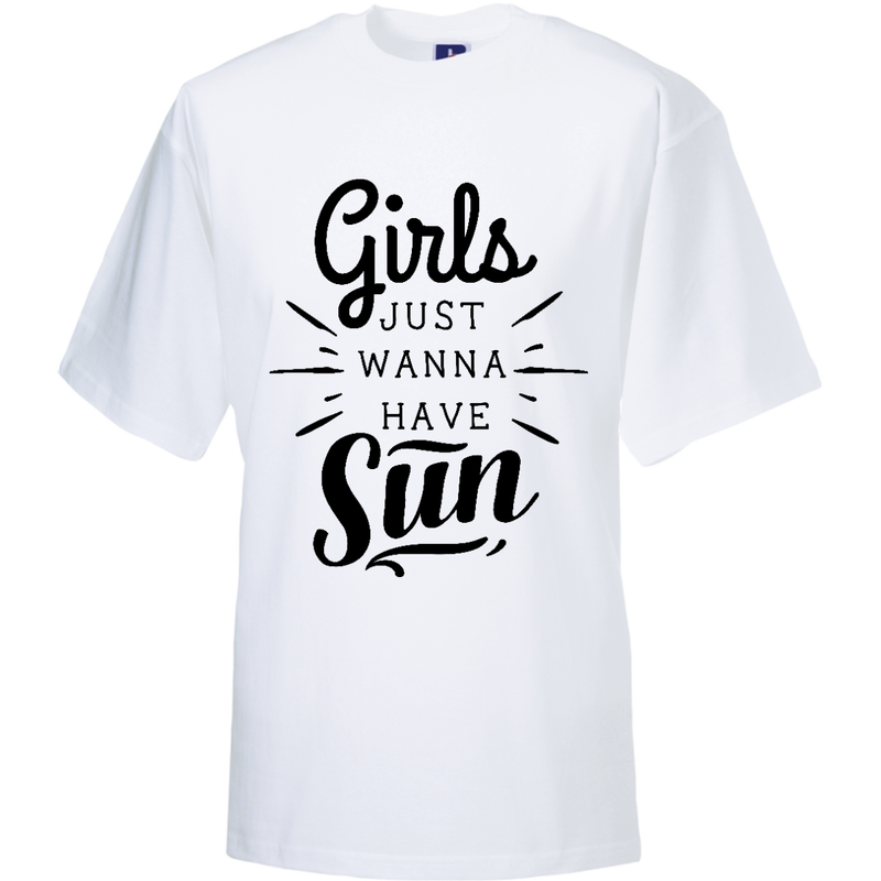 GIRLS JUST WANNA HAVE SUN  (verschillende kleuren en maten)