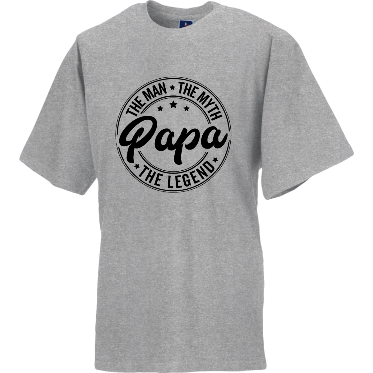 THE MAN, THE MYTH, THE LEGEND... PAPA   (verschillende kleuren en maten)