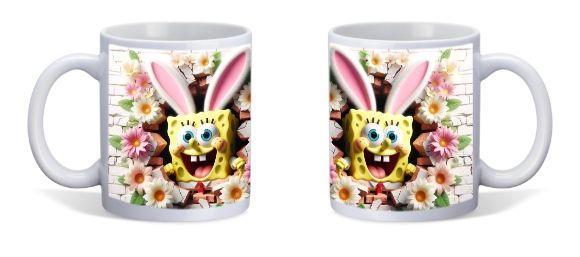 spongebob konijn met roze oren