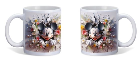 MICKEY KIJKT UIT MUUR
