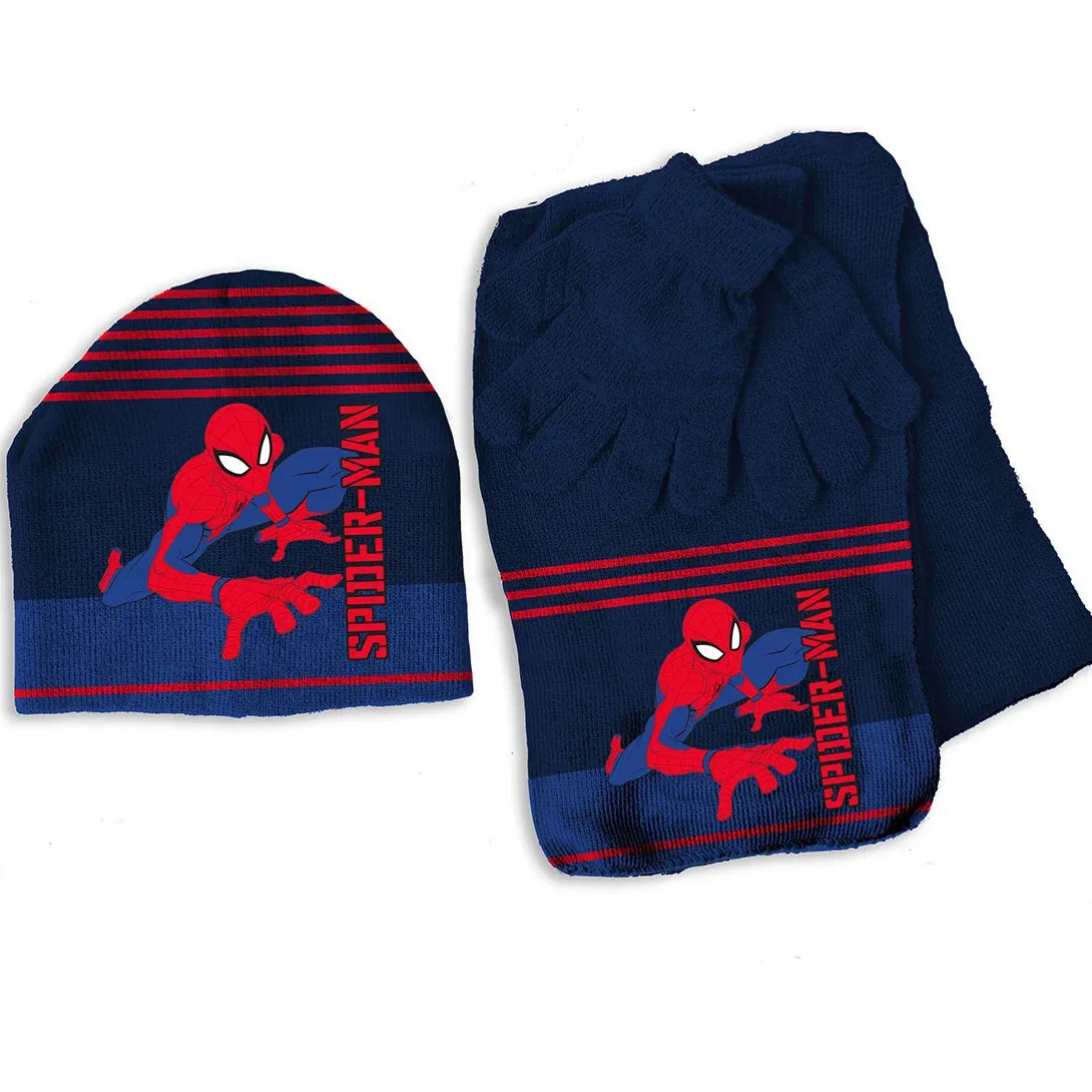 SPIDERMAN SET MUTS SJAAL EN HANDSCHOENEN