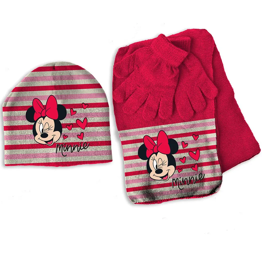 MINNIE MOUSE SET MUTS SJAAL EN HANDSCHOENEN