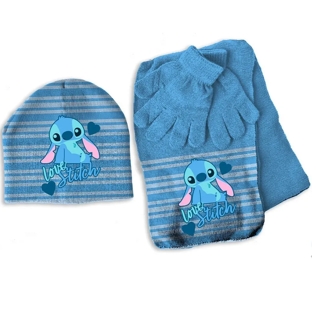 LILO &amp; STITCH SET MUTS SJAAL EN HANDSCHOENEN