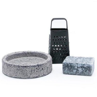 Cadeauset klein zwart amberblokjes in stijlvolle cadeauverpakking