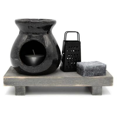 Cadeauset amberblokjes Black in stijlvolle cadeauverpakking