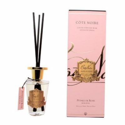 Geurstokjes Rose Petal 90ml goud – Cote Noire